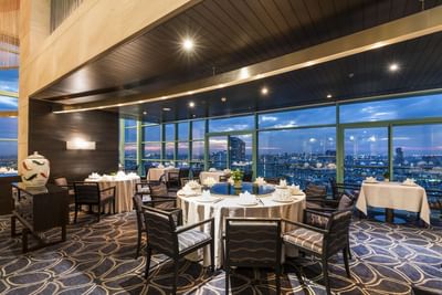Interior of River Barge Restaurant at Chatrium Hotel Bangkok