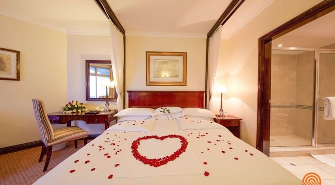 A Room arranged for Honeymooners at Lake Kivu Serena Hotel