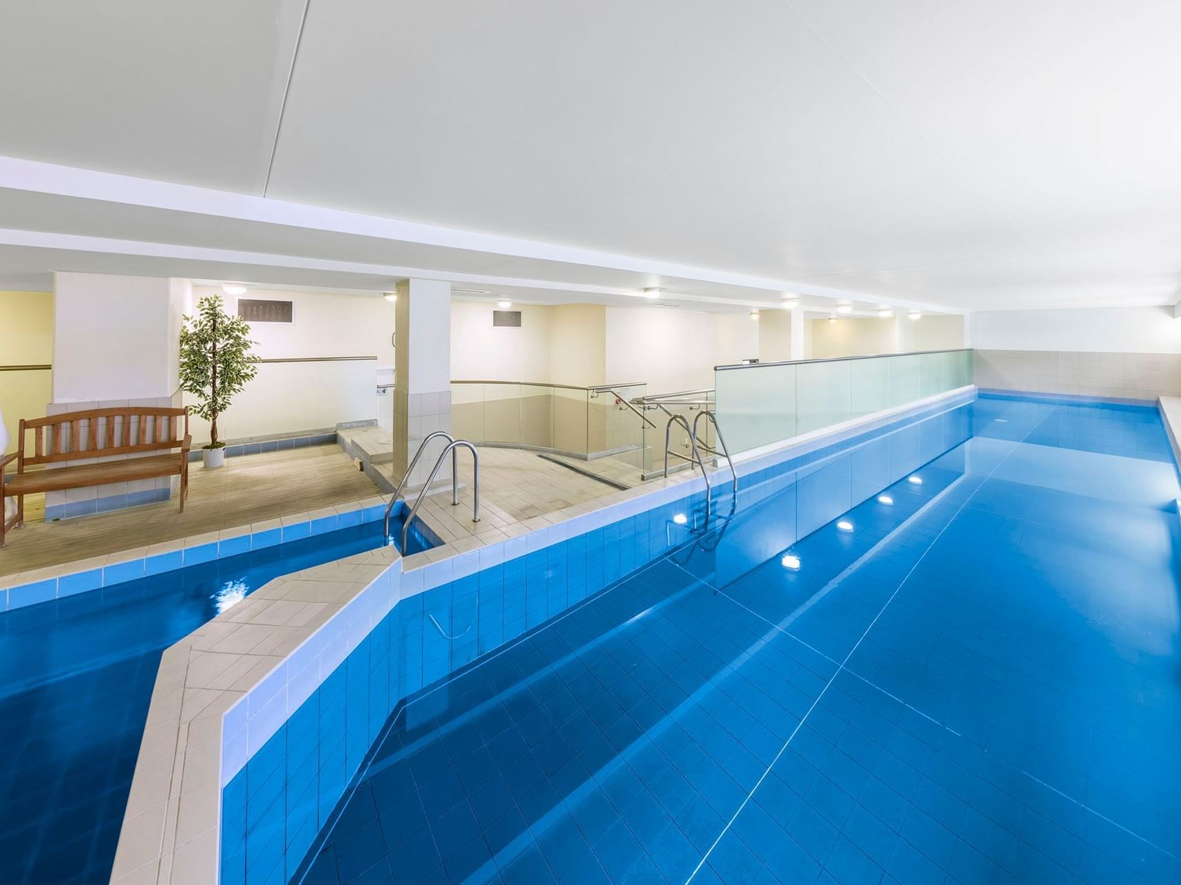Heated indoor swimming pool at Hotel Grand Chancellor