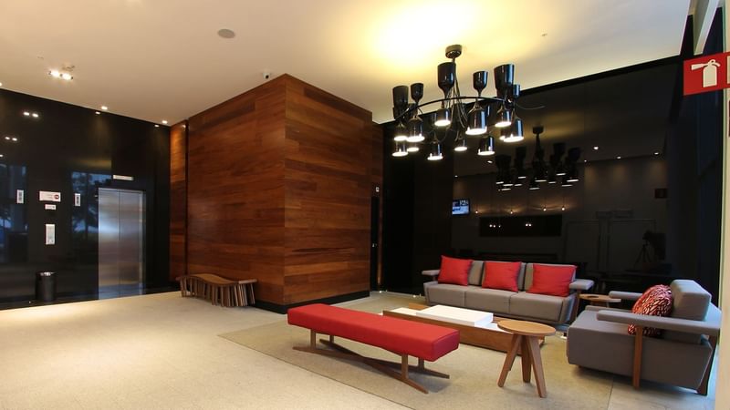 large lobby area at Fiesta Inn Mérida