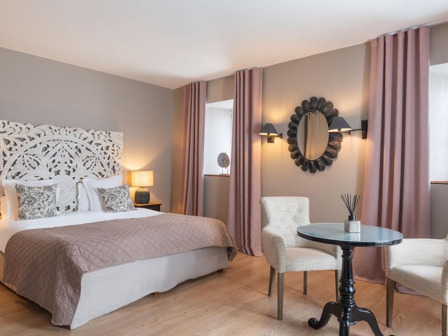 Luxury room in Hotel Les Ormes at The Originals Hotels