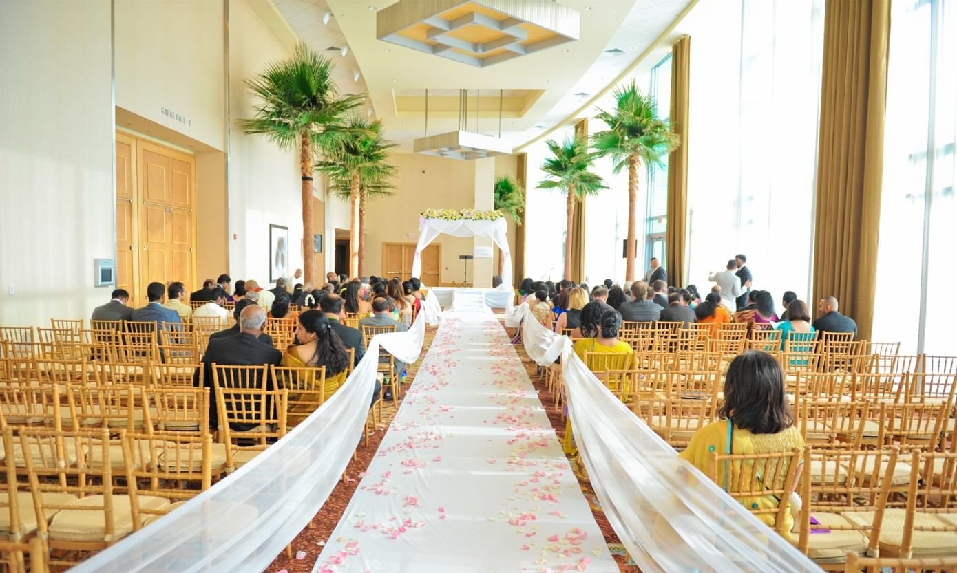 Wedding Ceremony arranged indoors at The Diplomat Resort