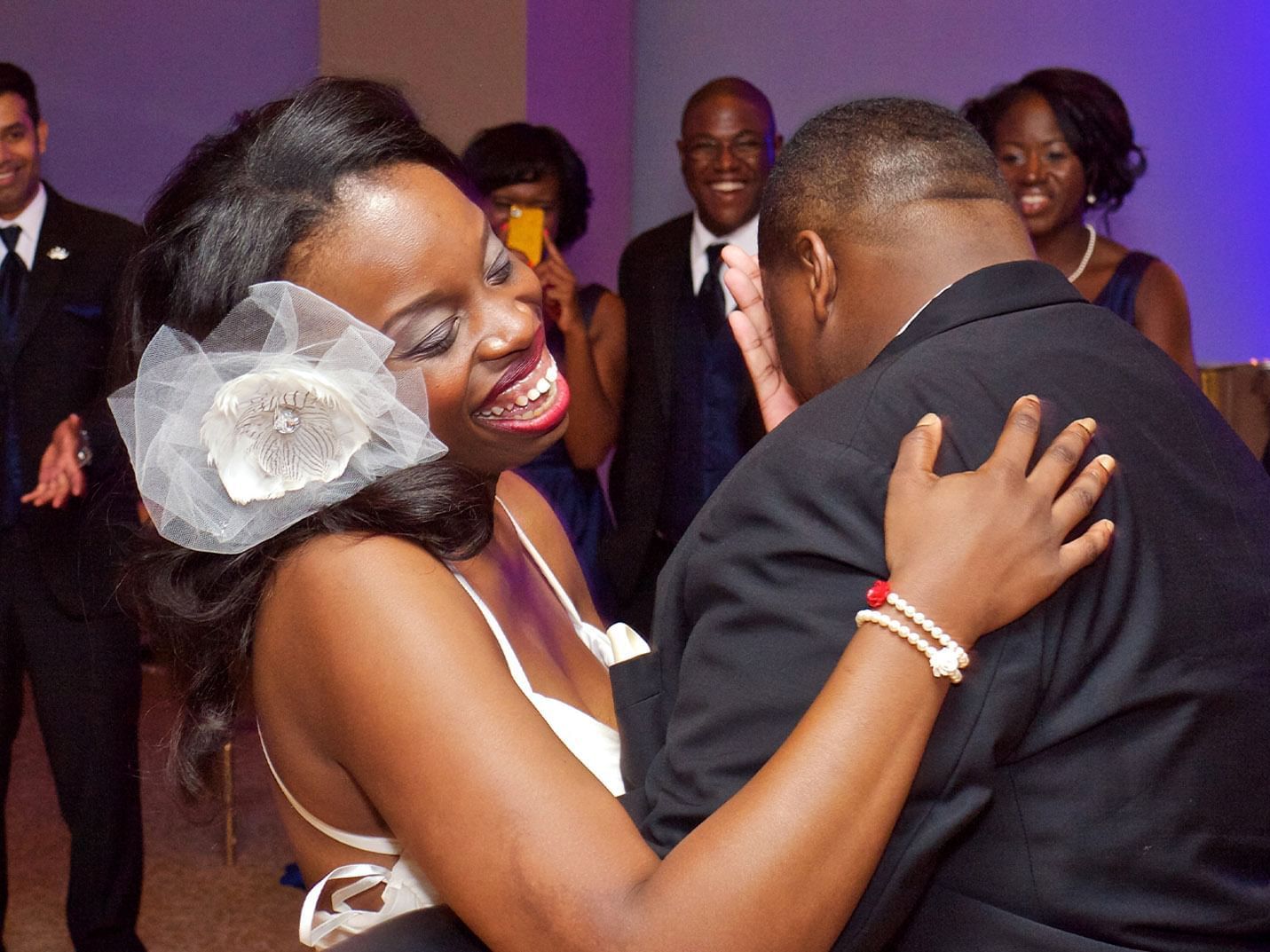 Newly wedded couple dancing at Kellogg Conference Center