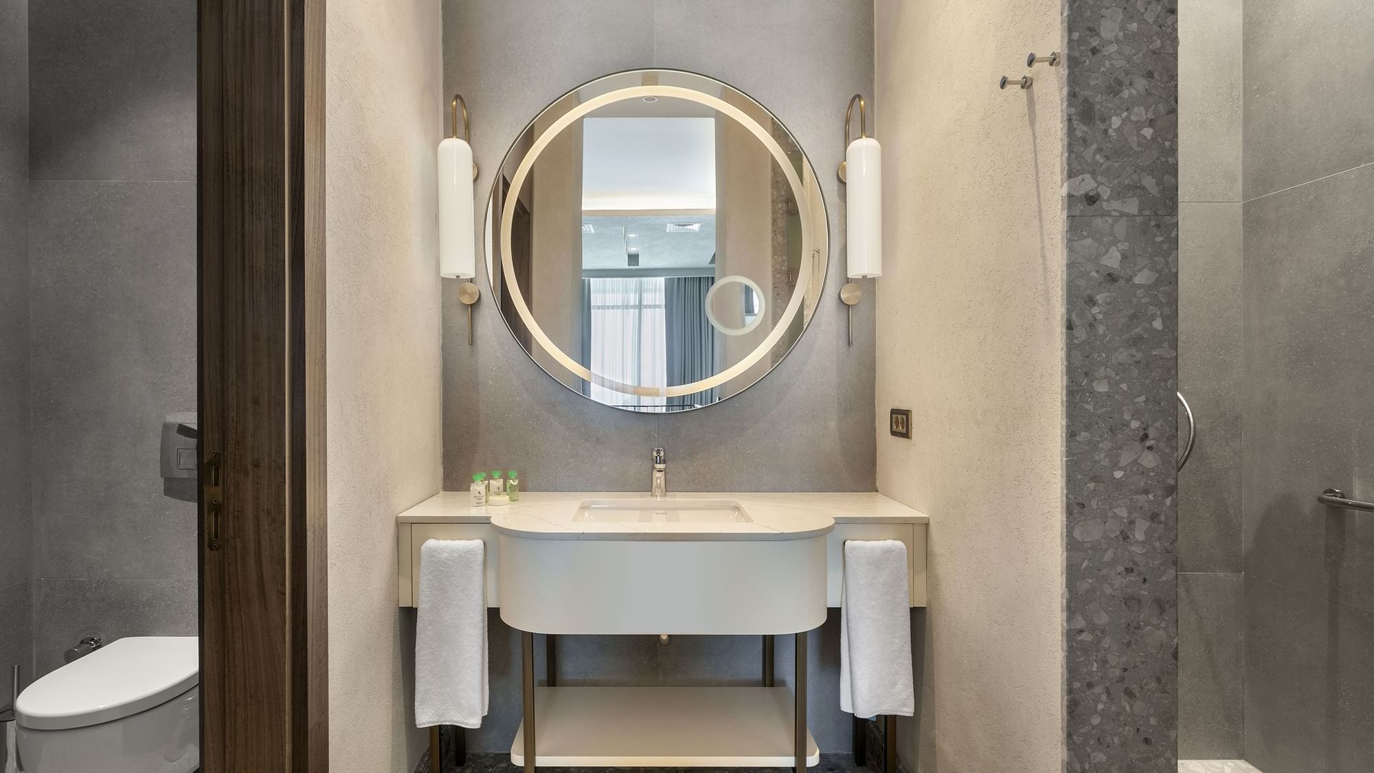 Bathroom with vanity & shower area in Superior Duplex Swim-up at Cullinan Belek