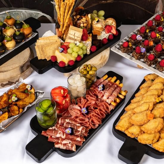 Close-up of the dessert corner of the buffet spread at Pullman Sydney Hyde Park