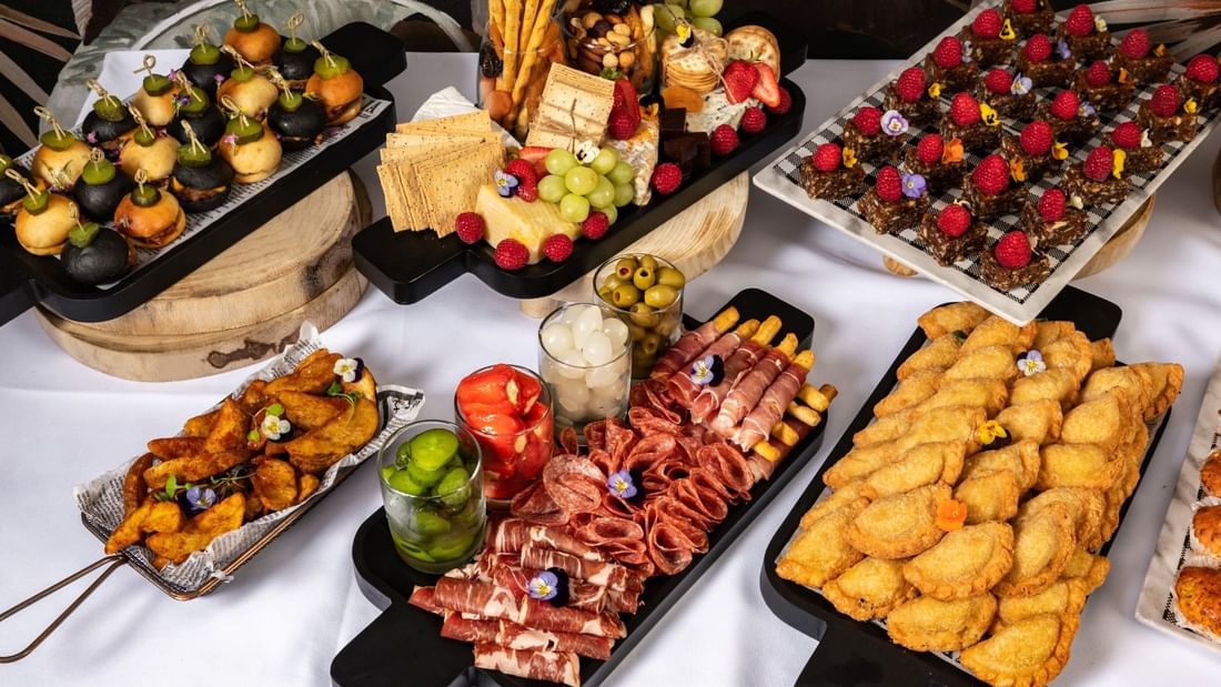 Dessert corner of the buffet spread in Windows on the Park Restaurant at Pullman Sydney Hyde Park