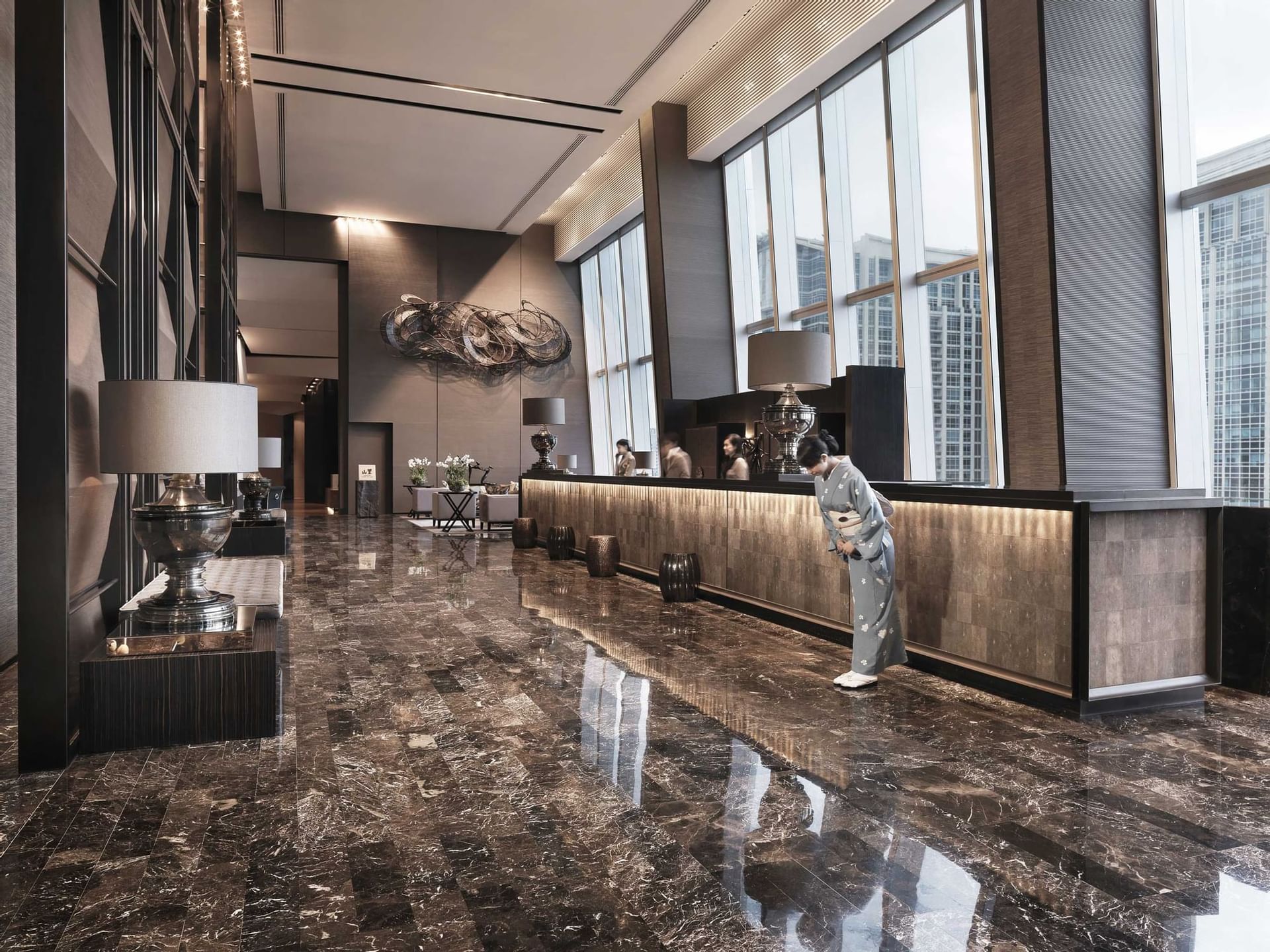 Lobby and reception area at Okura Prestige Bangkok