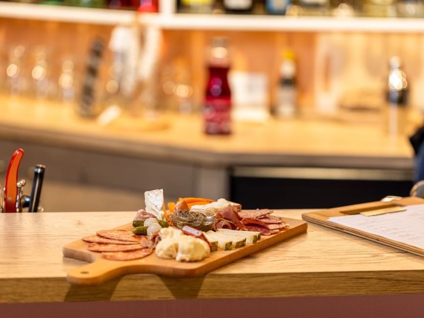 Close-up of a breakfast tray served at Originals Hotel