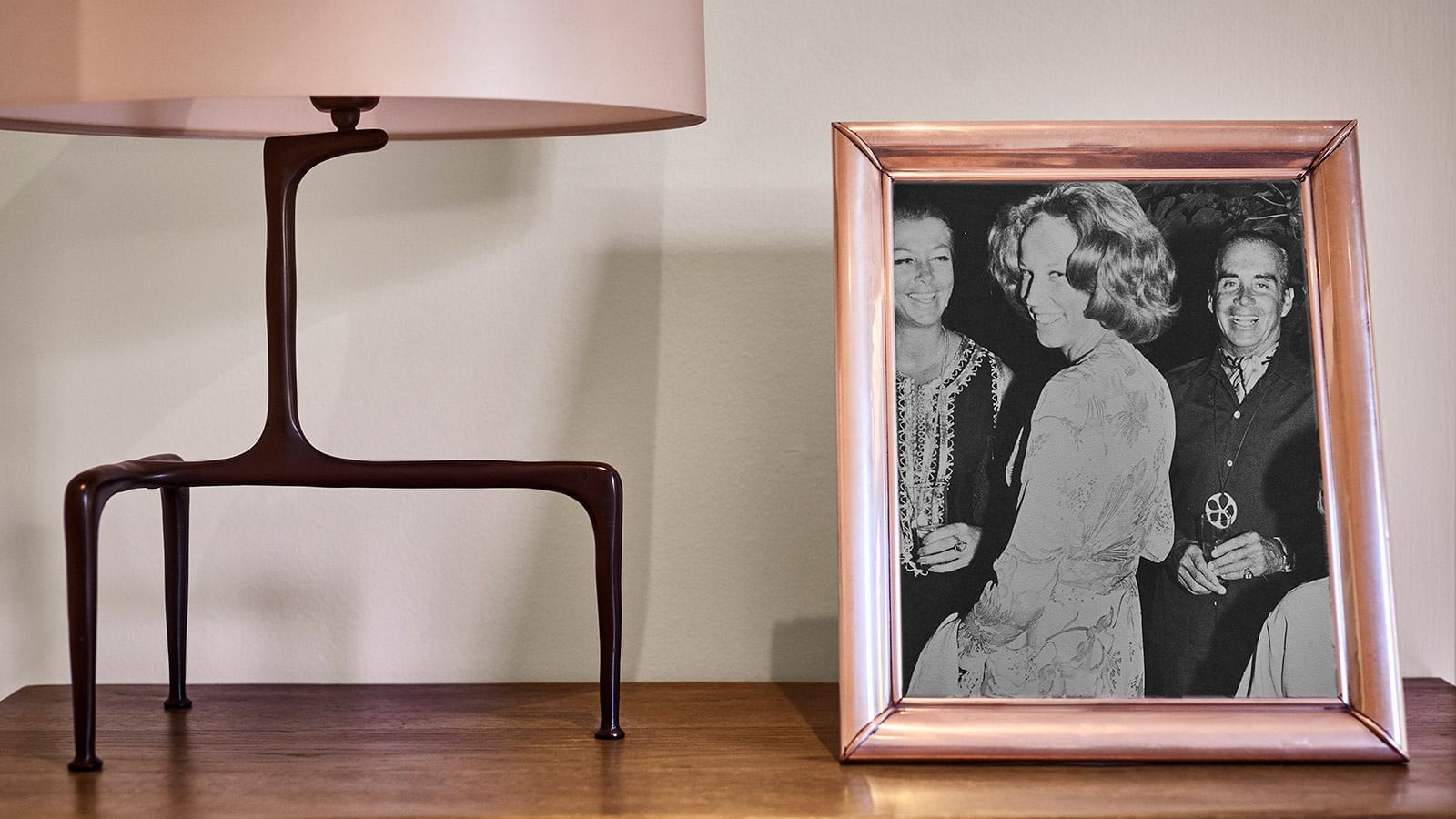 Vintage photo of guests in a copper frame in Maria Luisa at Marbella Club
