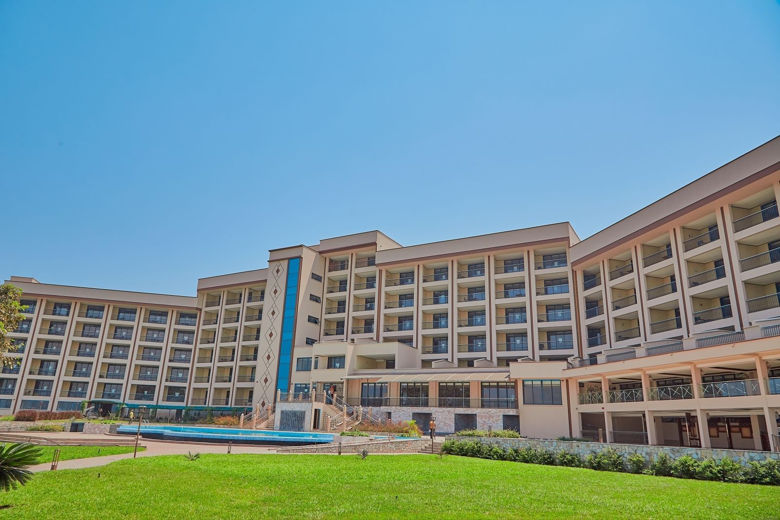Front Exterior view of the hotel at Goma Serena Hotel