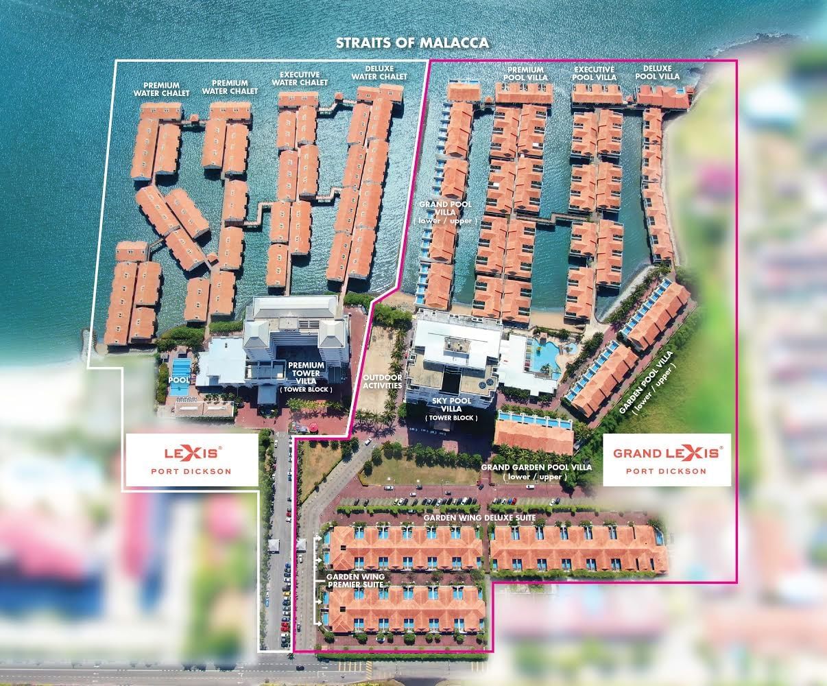 Grand Lexis Port Dickson Room Location Map