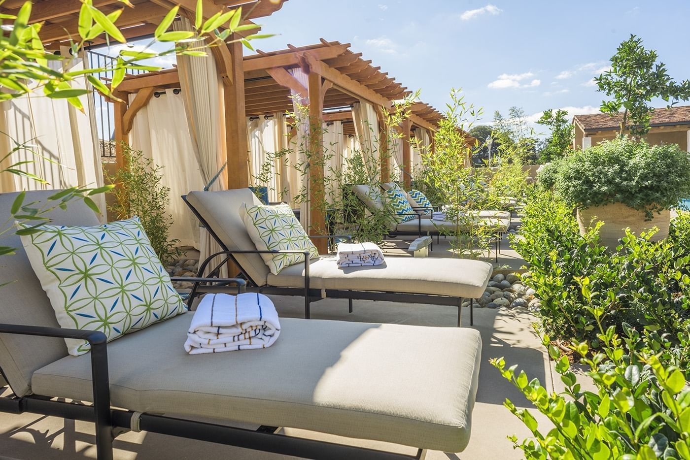 Lorem ipsum Cabanas at the resorts outdoor pool