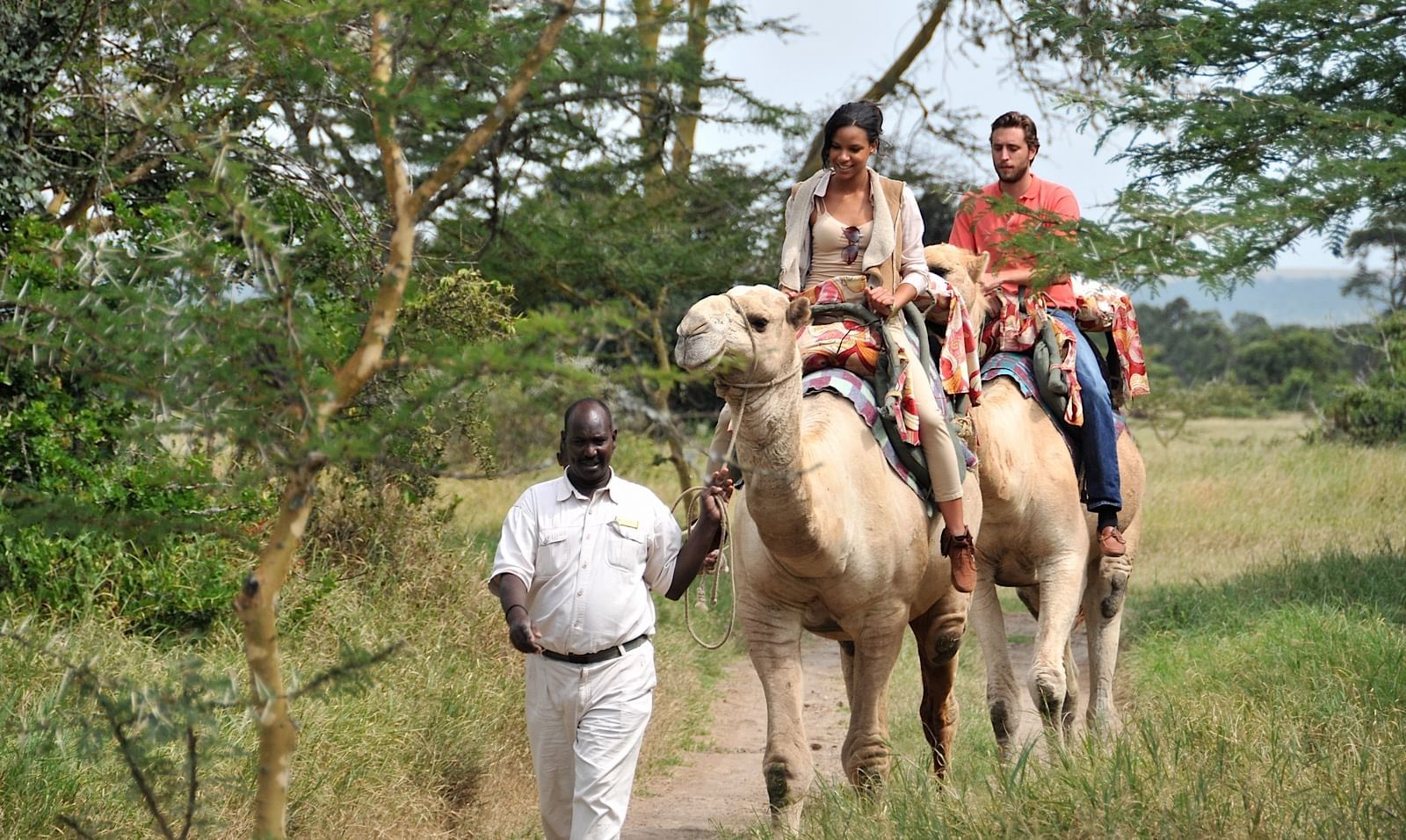 A Camel back riding experience near Sweetwaters Serena Camp