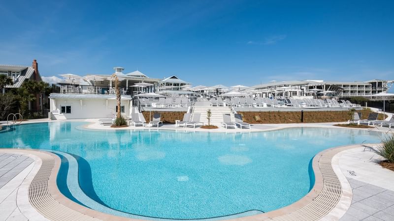 Lounges by Outdoor pool at WaterColor Inn