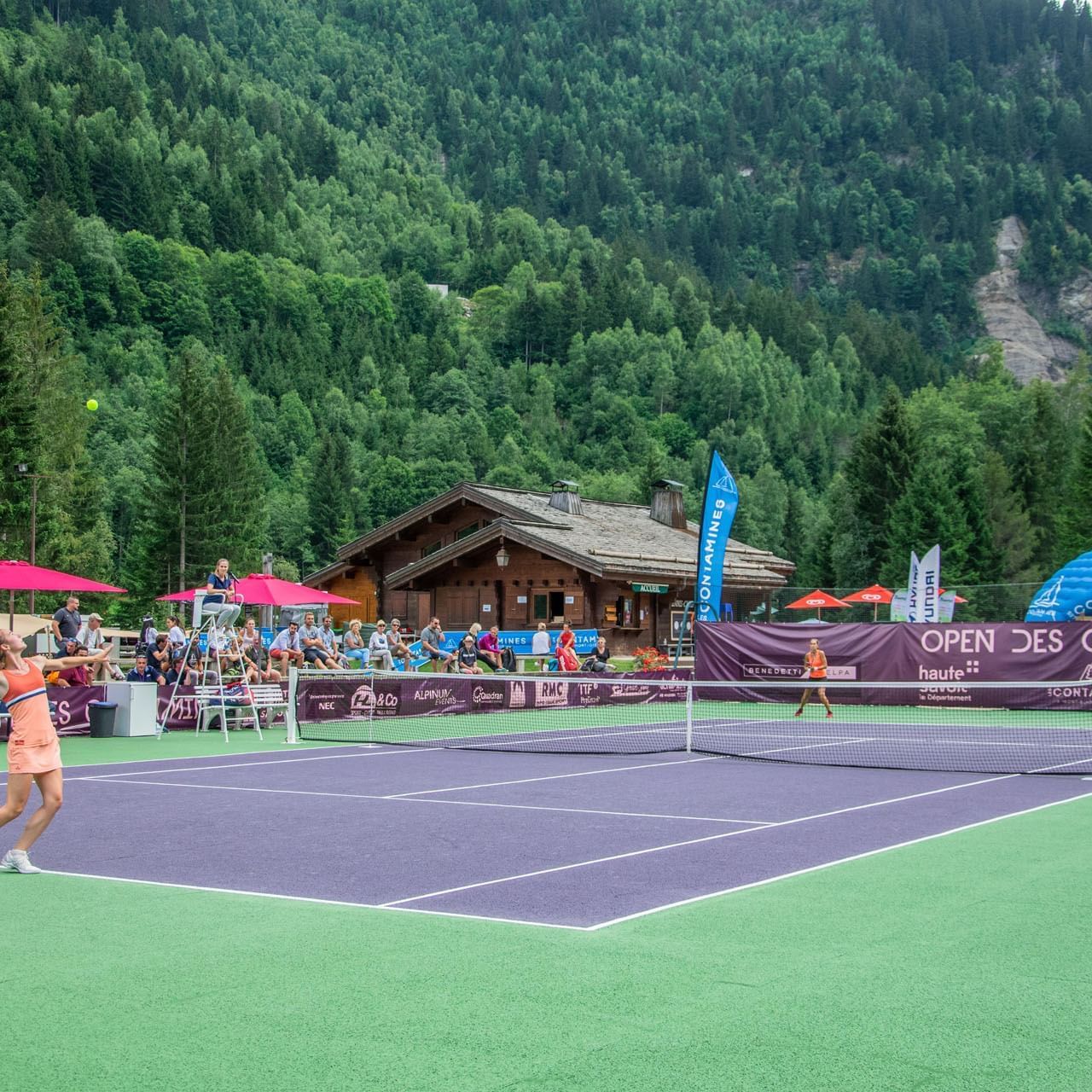 Players at Les Contamines Tennis Tournament at Originals Hotels