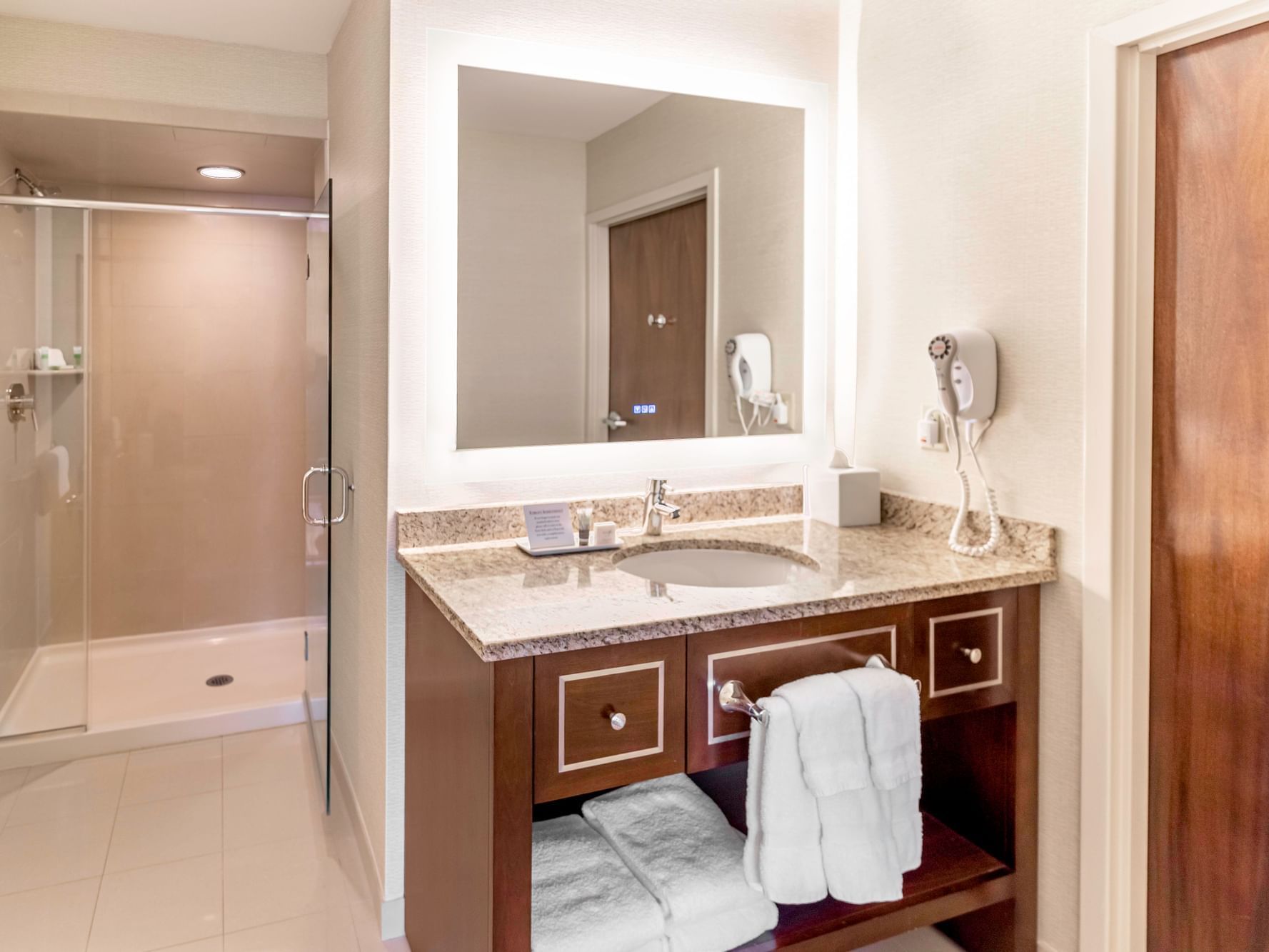 Bathroom in the King Suite at New Haven Hotel