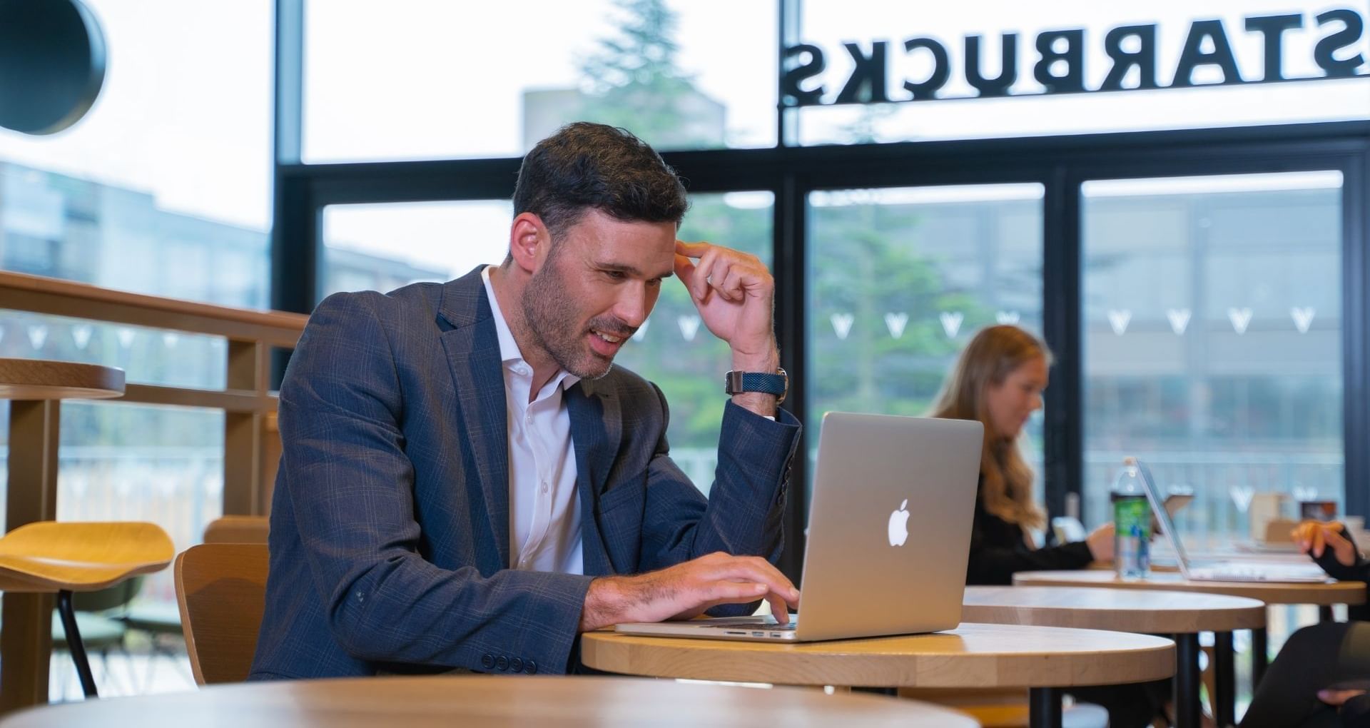 Businessman working with a laptop at Village Hotel Walsall