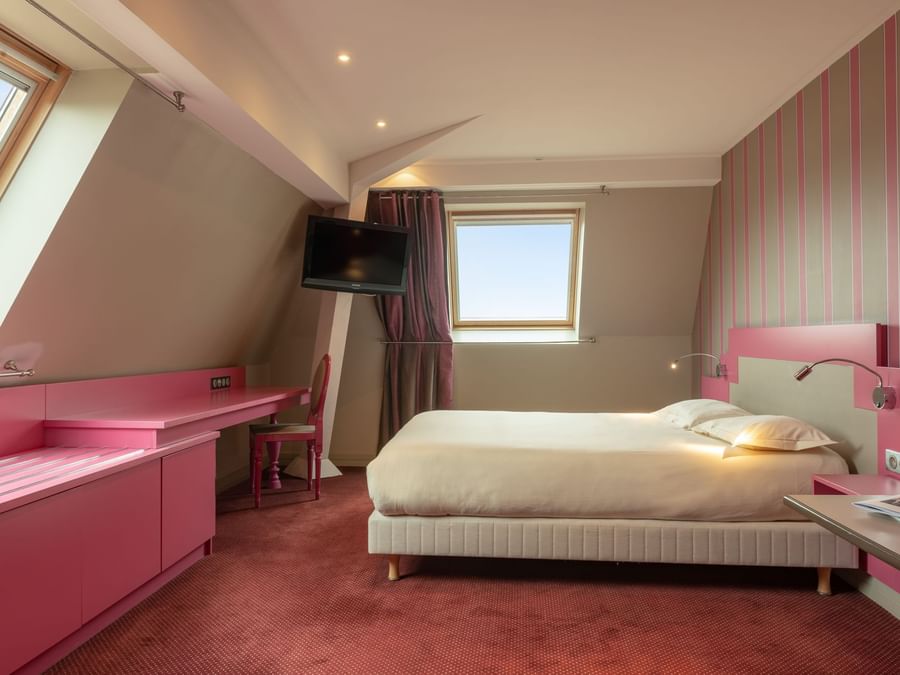 Superior Double bedroom with a king bed at The Originals Hotels