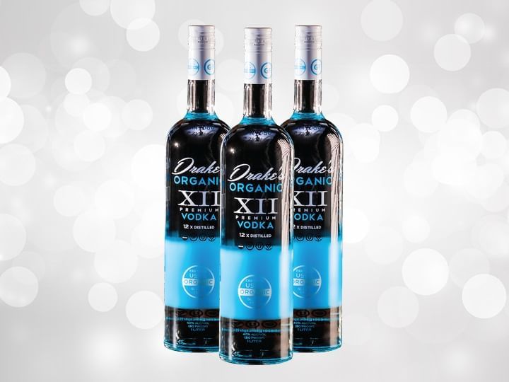 Bottles of Drake's Vodka