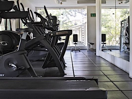 Closeup of gym equipment at Casa Colonial Beach and Spa 