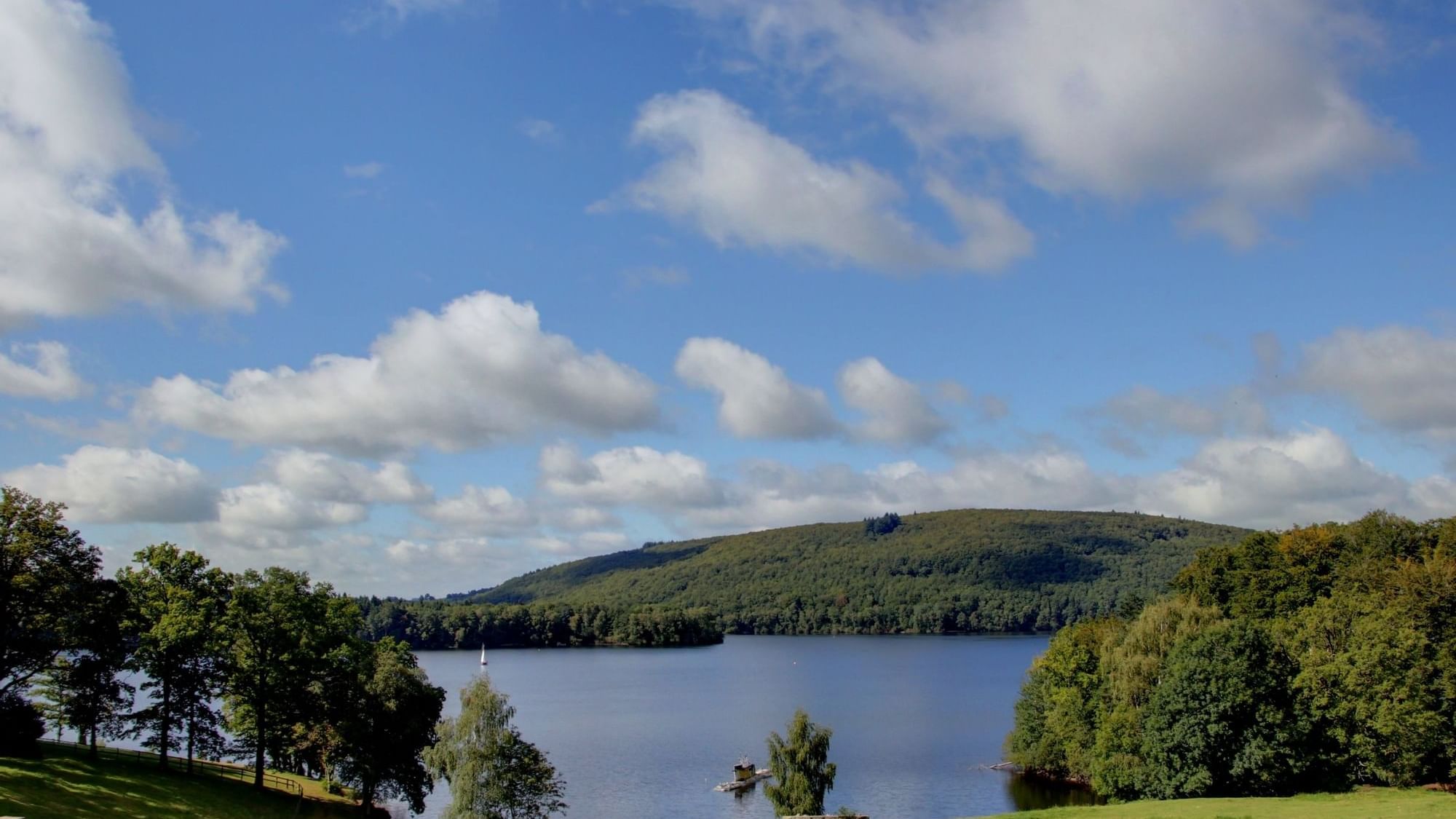 View of the Saint-Pardoux lake near the Originals Hotels