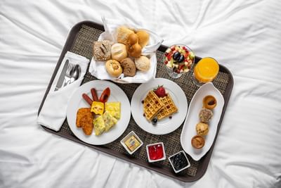 Breakfast tray in Executive Twin Room at Elaf Al Taqwa