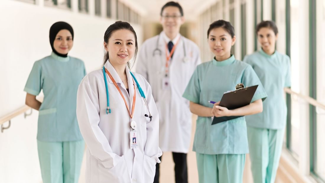 Doctors & nurses at the Medical Center near Sunway Hotel
