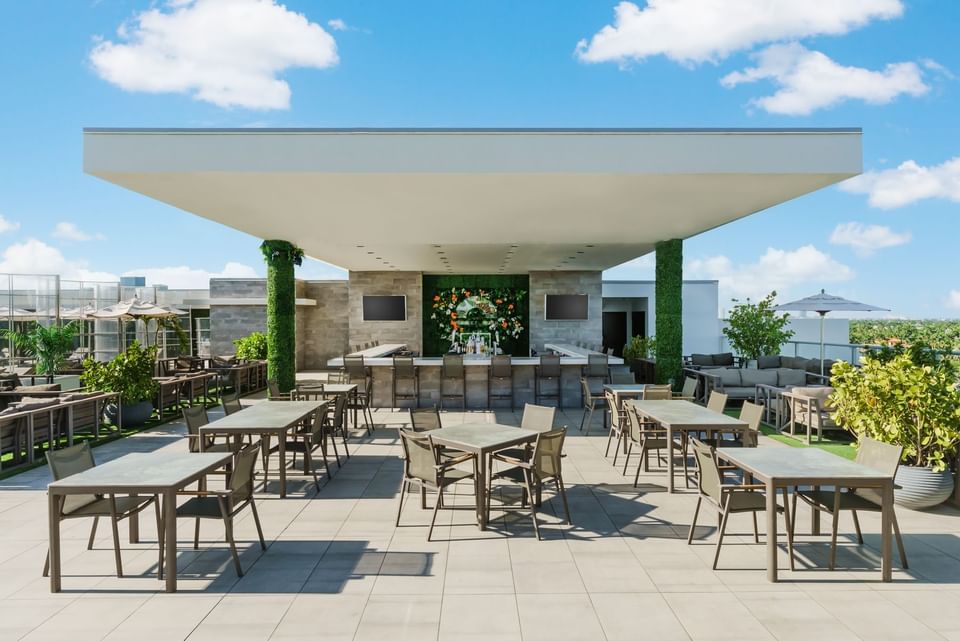 Open dining area in Sunset Club at Costa Beach Resort