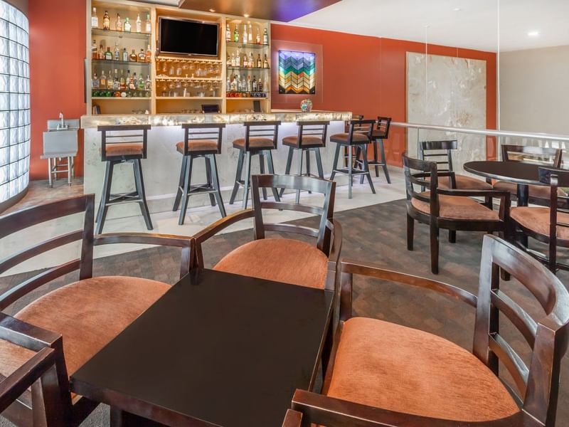 Bar Toro Rosso counter seating set-up at Gamma Hotels