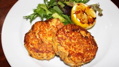 crab cakes on a plate