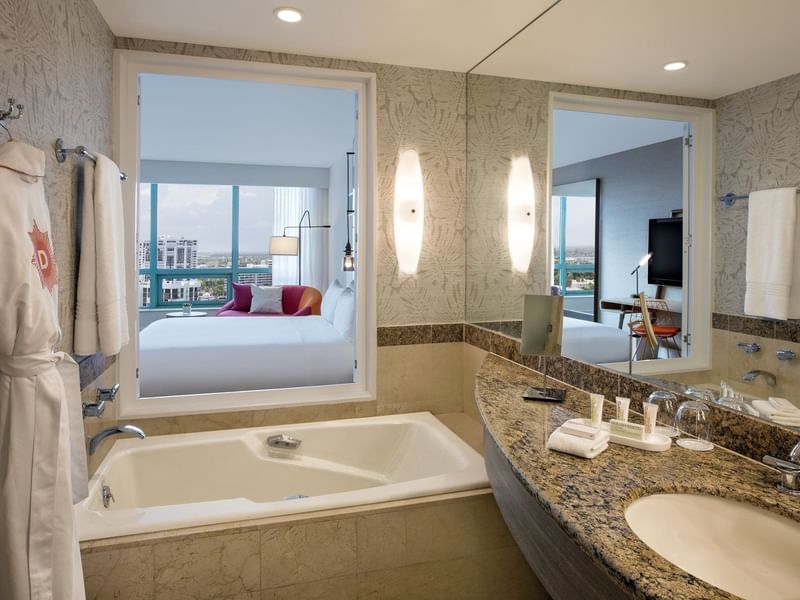 Intracoastal view full bathroom with a tub, The Diplomat Resort