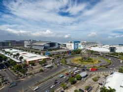 Aerial view of Aseana City Manila near Hop Inn Hotel