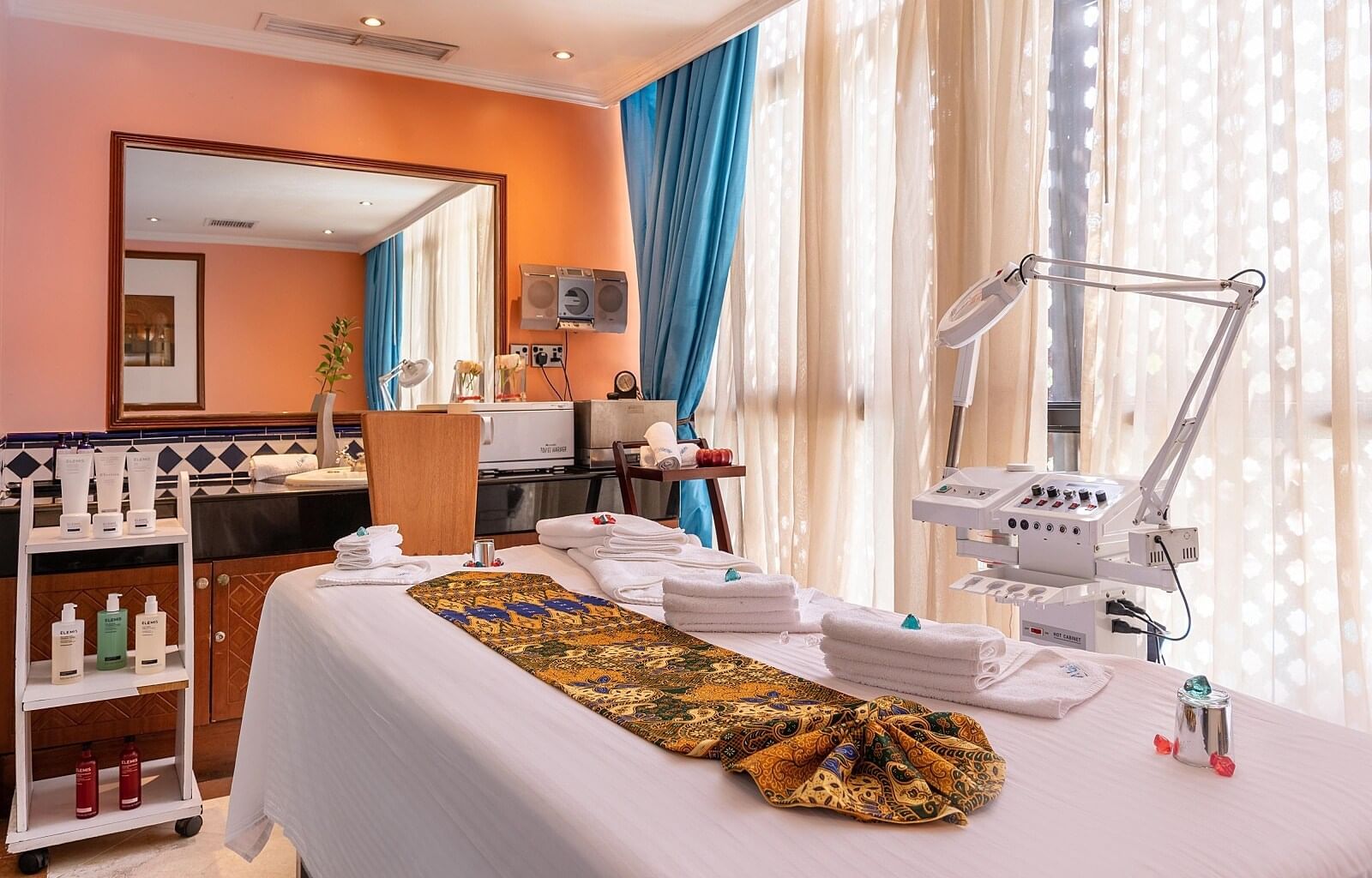 Maisha spa bed and modern spa equipment at Nairobi Serena Hotel