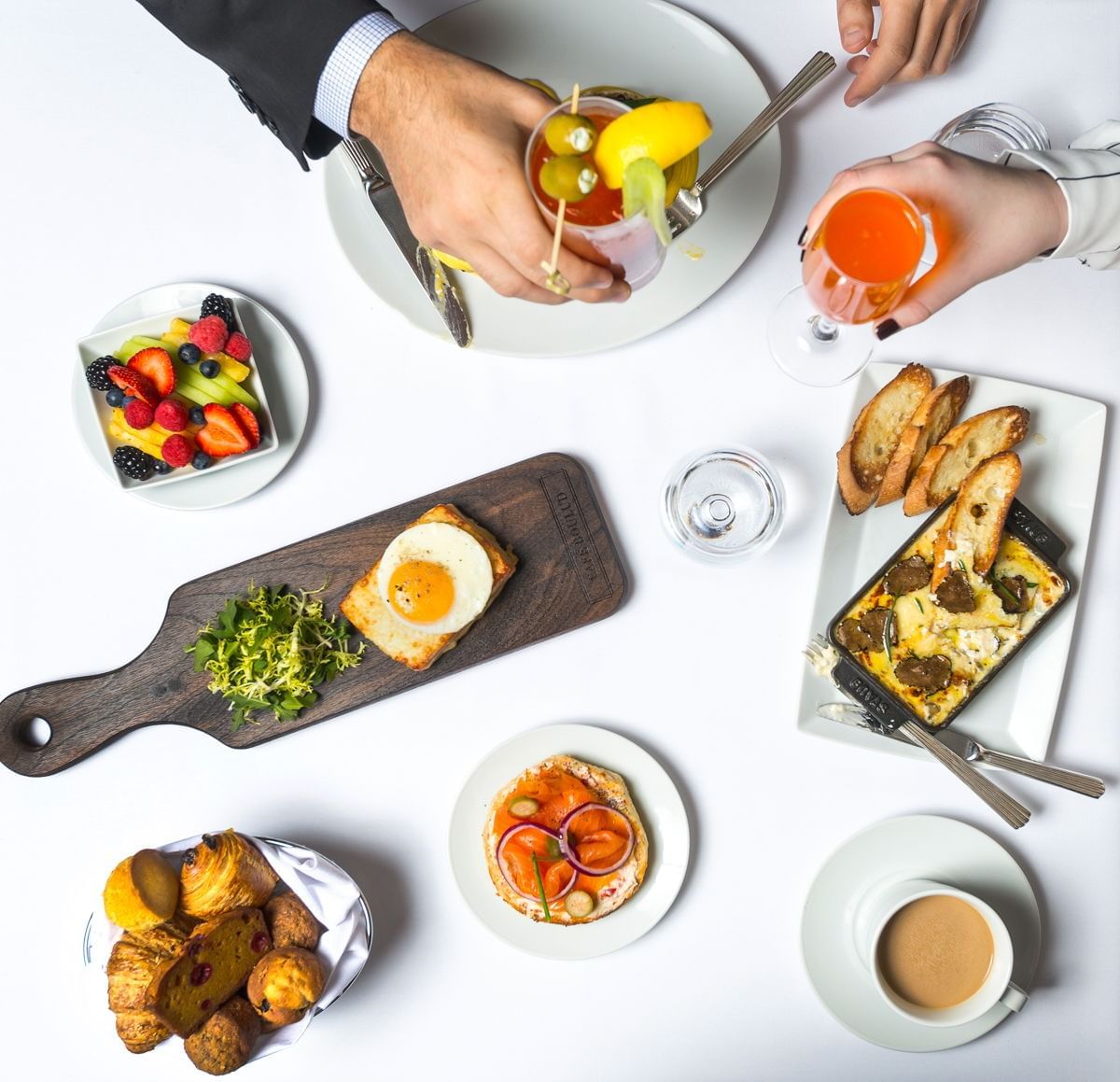 Dishes served in Café Boulud at Brazilian Court