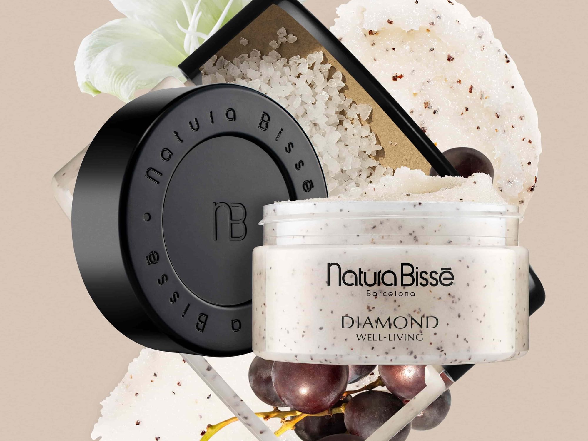 Closeup of nature bisse body scrub at Marquis Reforma