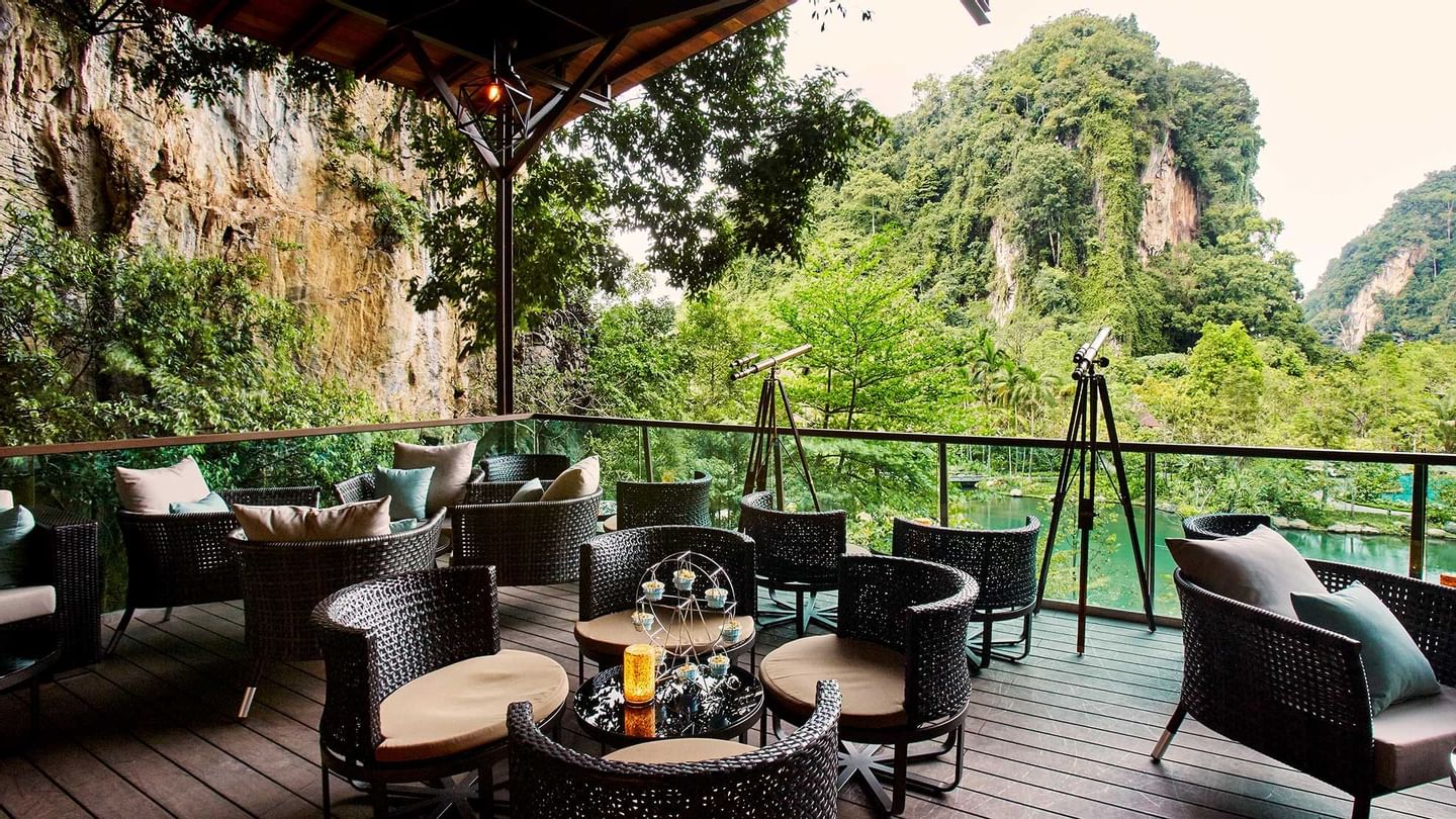 Dining & lounge area view a lake view at Sunway Hotels & Resorts