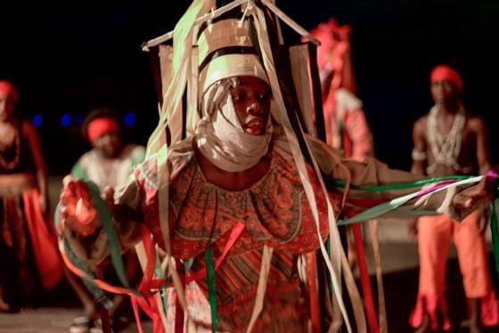 Cultural dancer performing at Ibagari Boutique Hotel