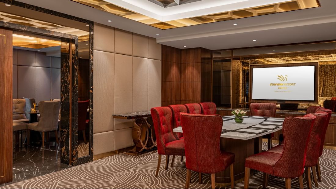 Conference set-up in the 20th Club at Sunway Resort