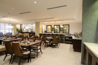 dining tables in restaurant