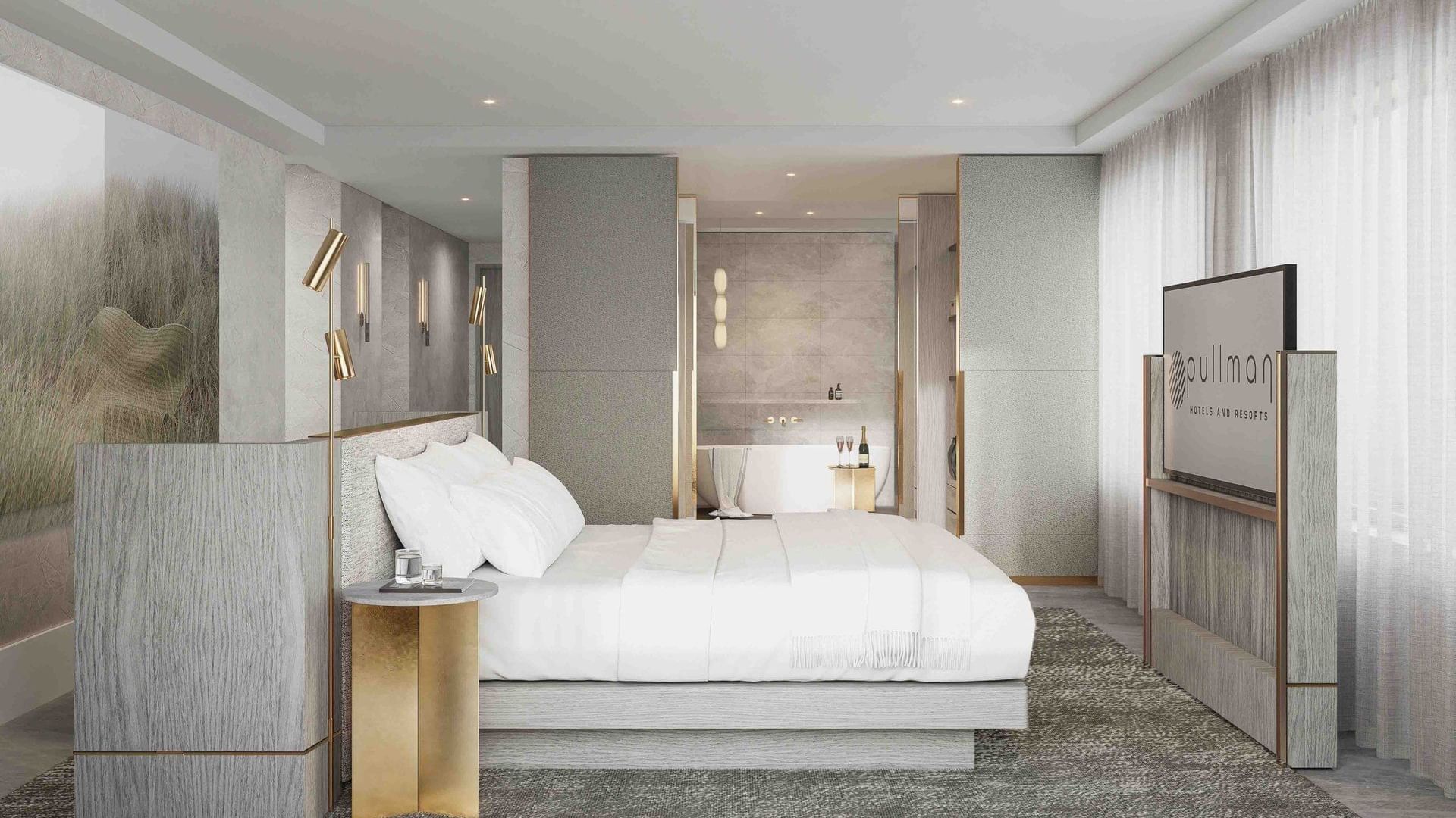 WILLIAM CLARKE SUITE WITH BATH TUB AT THE PULMAN MELBOURNE ON THE PARK