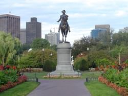 Statue in Boston Public Garden near Backstage at the Verb