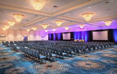 Theater-style set up in a meeting room at Ocean Place