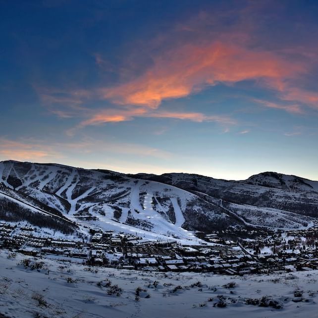 Mountains at dusk