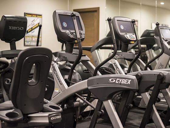 Exercise machines in the Fitness Center at Hotel Jackson