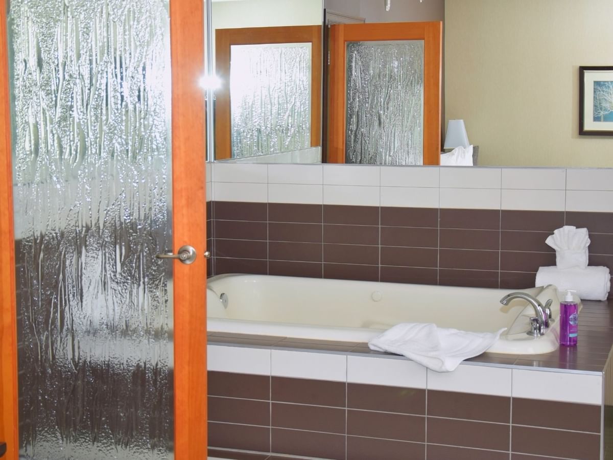 Hotel room with jetted tub