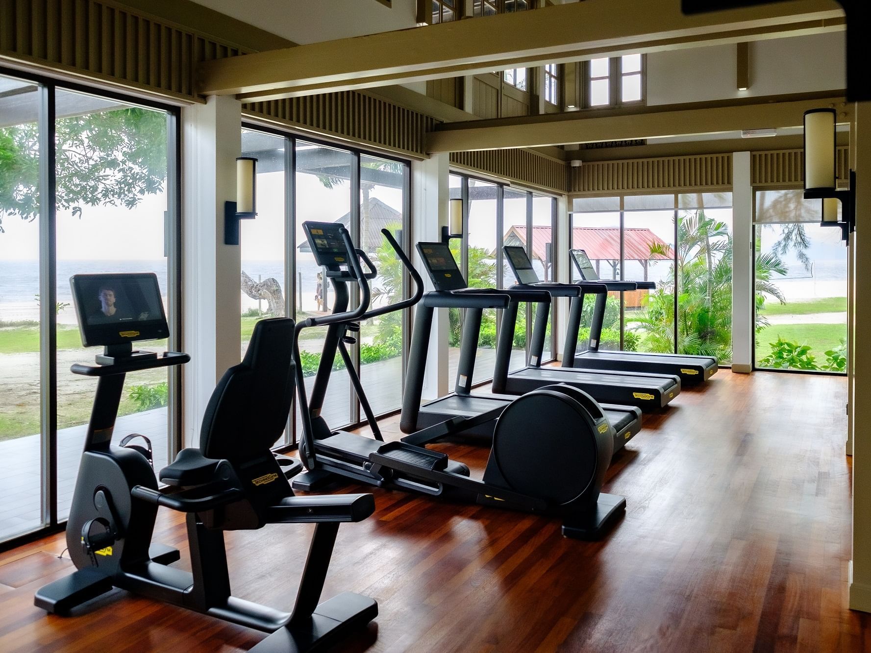 Well-equipped gymnasium at Pelangi Beach Resort & Spa