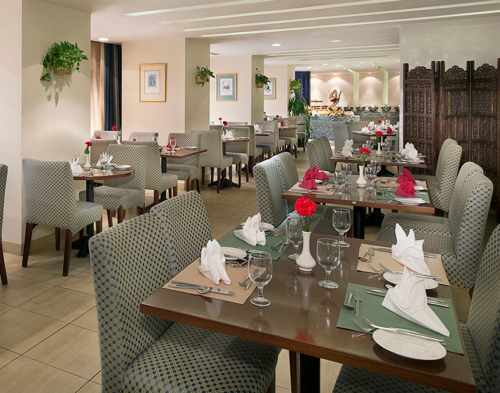 Dining area in New Season restaurant at Al Hamra Abu Dhabi