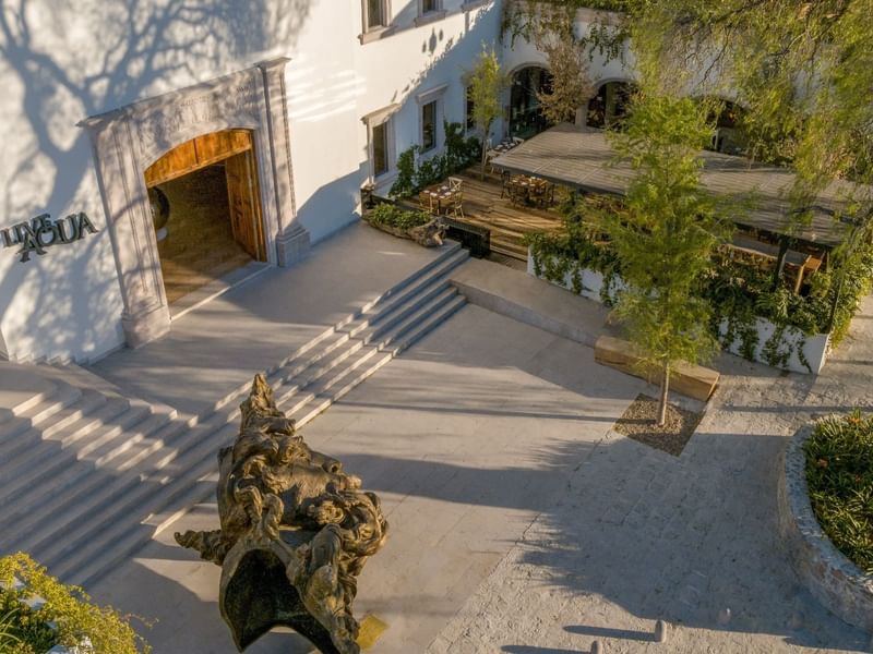 High angle view of the entrance at Live Aqua San Miguel de Allende