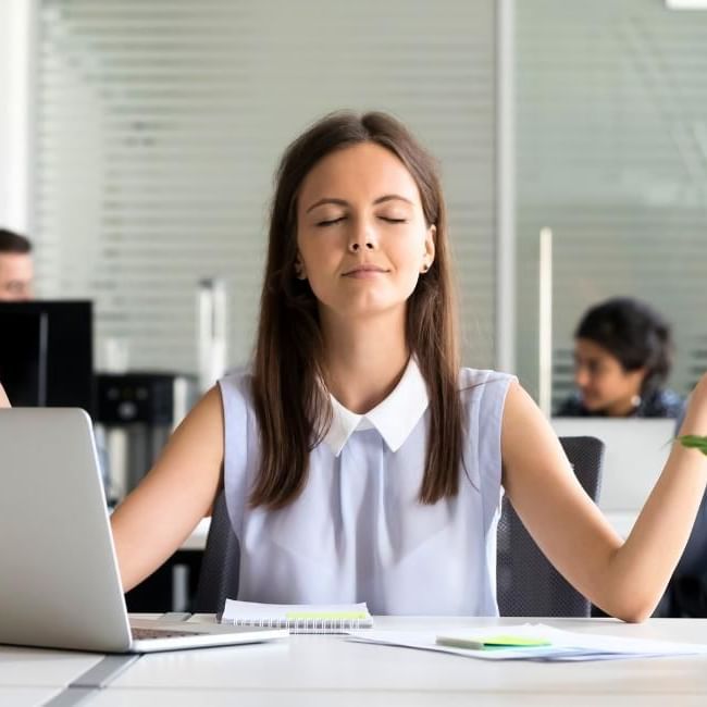 Women feeling at peace in workplace featuring our blog on 