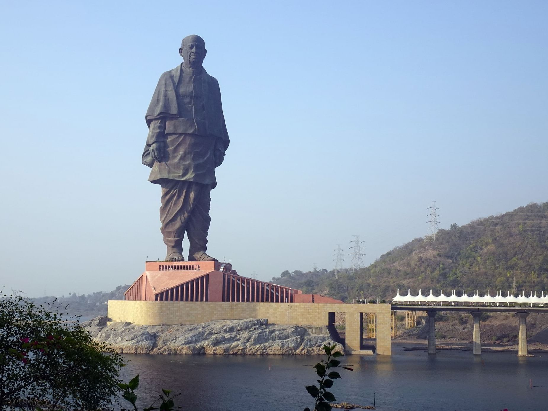 Statue of Unity with river view near Eastin Residences Vadodara